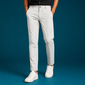 Off-White Cotton Satin Chinos for Men